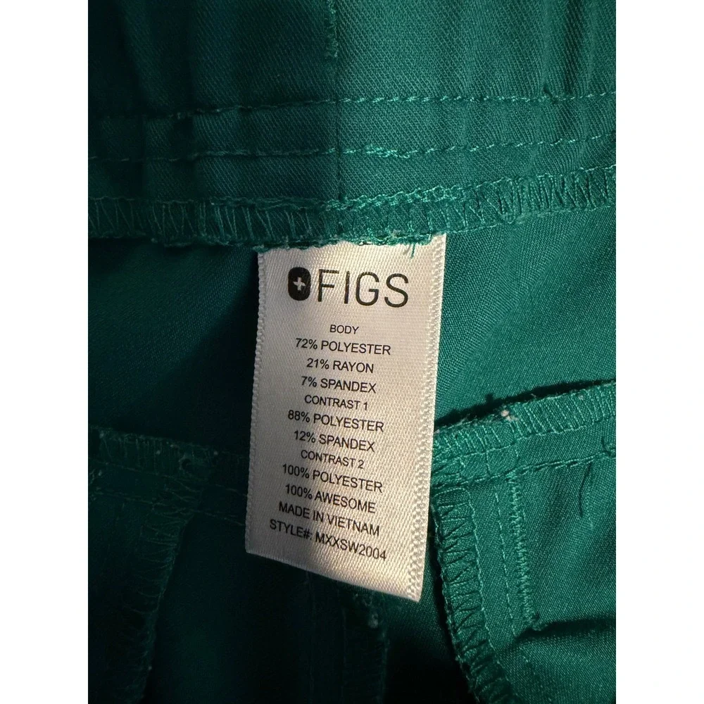 FIGS Tansen Jogger Scrub Pants Men M Green Drawstring Technical Cargo Medical